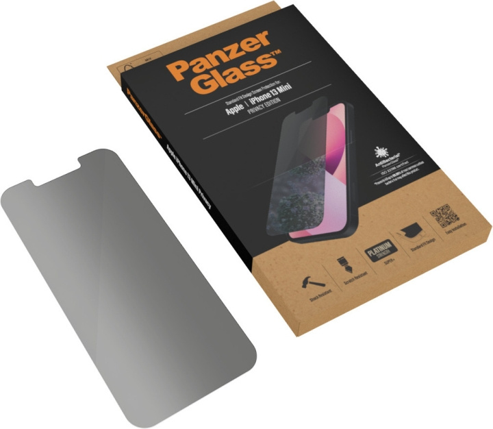 PanzerGlass Privacy screen protector, iPhone 13 mini in the group SMARTPHONE & TABLETS / Phone cases / Apple / iPhone 13 Mini at TP E-commerce Nordic AB (D13438)