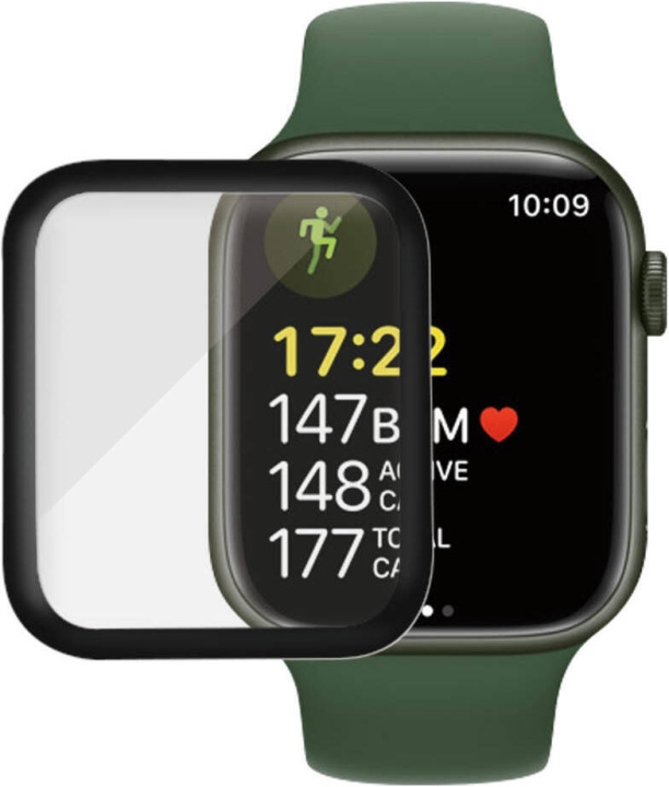 PanzerGlass armoured glass for Apple Watch 7 / 8, 45 mm, black in the group SMARTPHONE & TABLETS / Excercise, home & leisure / Apple Watch & Accessories / Accessories at TP E-commerce Nordic AB (D13439)