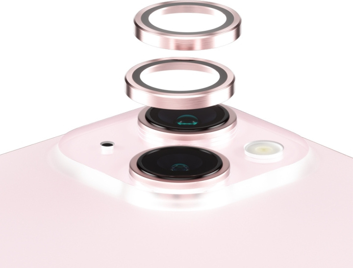 PanzerGlass Hoops camera lens cover, iPhone 15 / 15 Plus, pink in the group SMARTPHONE & TABLETS / Phone cases / Apple / iPhone 15 at TP E-commerce Nordic AB (D13486)