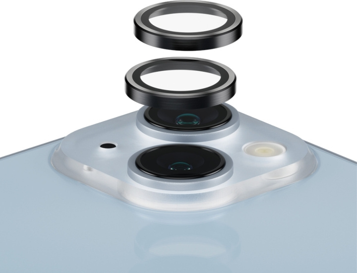 PanzerGlass Hoops camera lens cover, iPhone 14 / 14 Plus, black in the group SMARTPHONE & TABLETS / Phone cases / Apple / iPhone 14 at TP E-commerce Nordic AB (D13491)