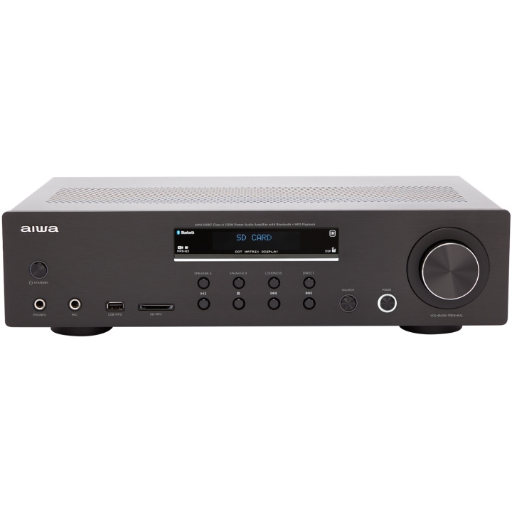 AIWA Förstärkare med Bluetooth 2 x 60 Watt RMS Svart in the group HOME ELECTRONICS / Audio & Picture / Home cinema, Hifi & Portable / Amplifier & Receiver at TP E-commerce Nordic AB (D13539)