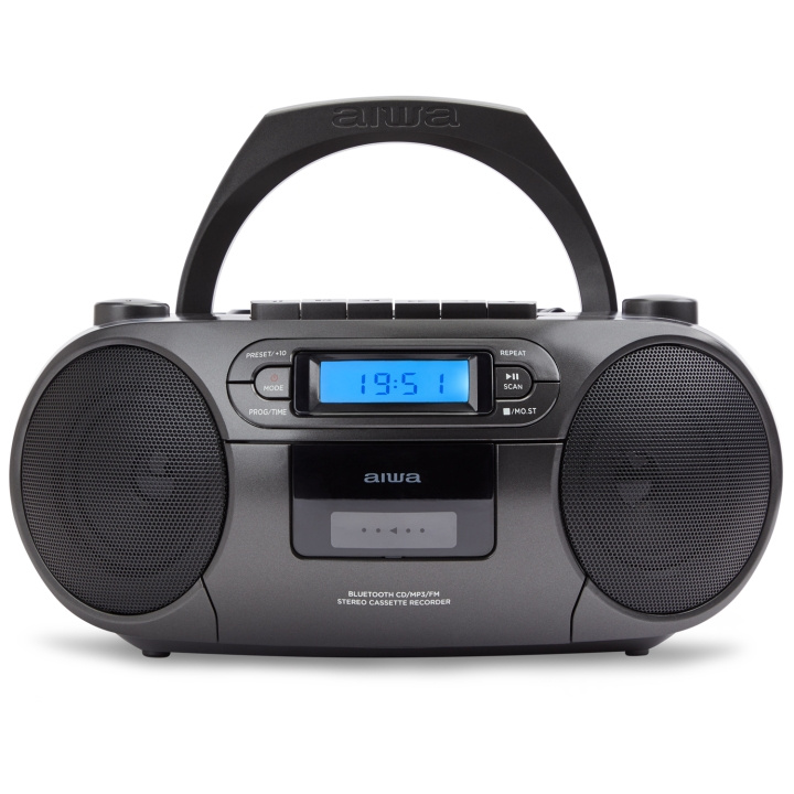 AIWA Kassettradio CD/FM-radio/Kassettband/USB/BT Svart in the group HOME ELECTRONICS / Audio & Picture / Home cinema, Hifi & Portable / Compact stereo & Record players at TP E-commerce Nordic AB (D13561)