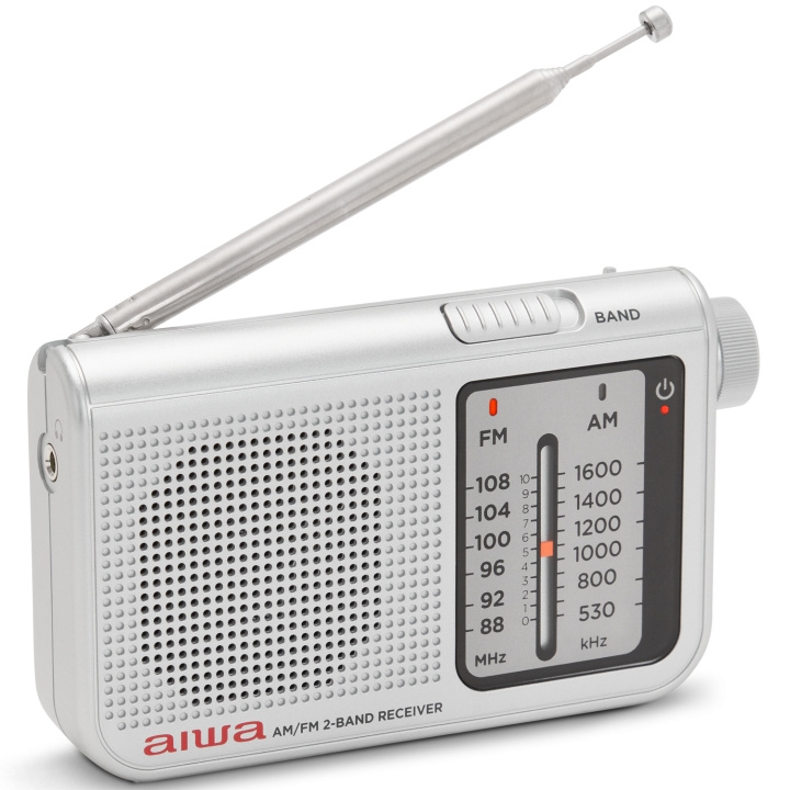 AIWA Pocket-radio med FM/MW Silver in the group HOME ELECTRONICS / Audio & Picture / Home cinema, Hifi & Portable / Radio & Alarm clocks / Radio at TP E-commerce Nordic AB (D13572)