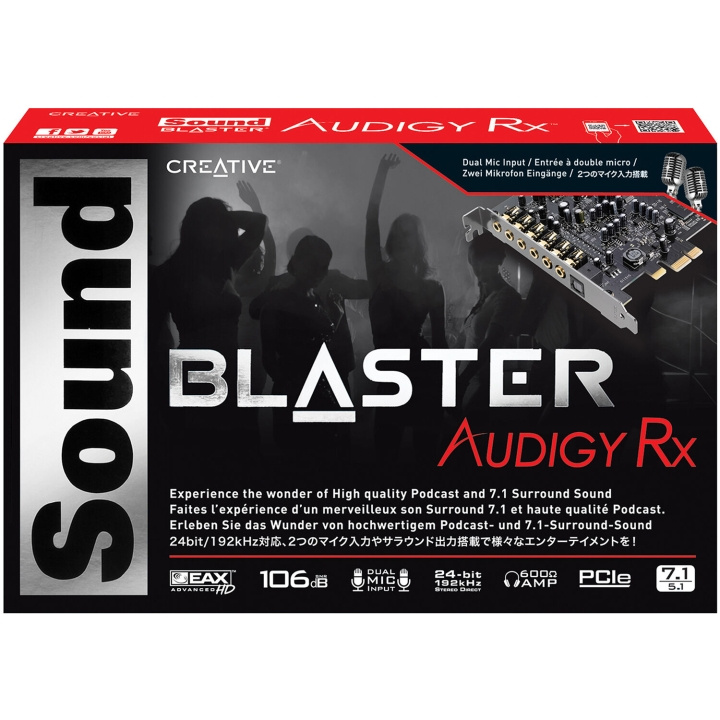 Creative Sound Blaster Audigy RX PCIe Soundcard in the group COMPUTERS & PERIPHERALS / Computer components / Sound card at TP E-commerce Nordic AB (D13682)
