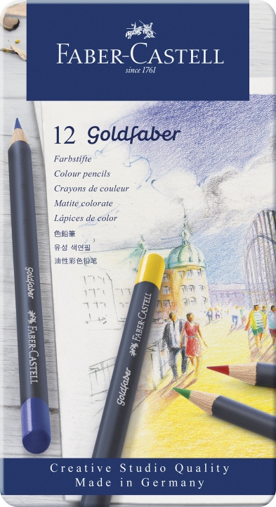 Faber-Castell Colour pencil Goldfaber tin (12 pcs) (114712) in the group Sport, leisure & Hobby / Hobby / Paint & Draw / Pencils, crayons & ink at TP E-commerce Nordic AB (D13731)