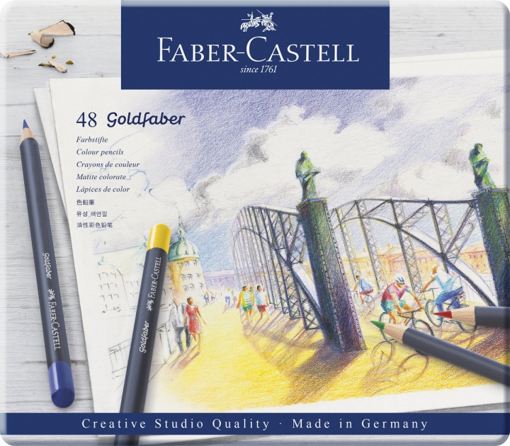 Faber-Castell Goldfaber Colour pencil tin of 48 in the group Sport, leisure & Hobby / Hobby / Paint & Draw / Pencils, crayons & ink at TP E-commerce Nordic AB (D13874)