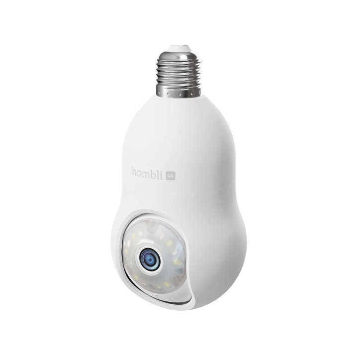 Hombli Smart Bulb Cam 4K, White in the group HOME, HOUSEHOLD & GARDEN / Alarm & Security / Security cameras / Digital (Network) / Outdoor cameras at TP E-commerce Nordic AB (D13884)
