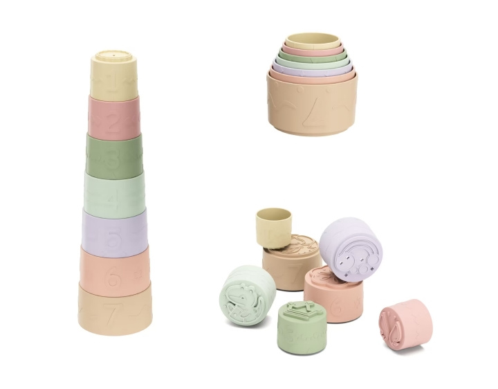 Kinder and Kids Soft Rubber Stacking Cups 32 cm silicone - (K30008) in the group TOYS, KIDS & BABY PRODUCTS / Toys / Building toys / Toy blocks at TP E-commerce Nordic AB (D14163)