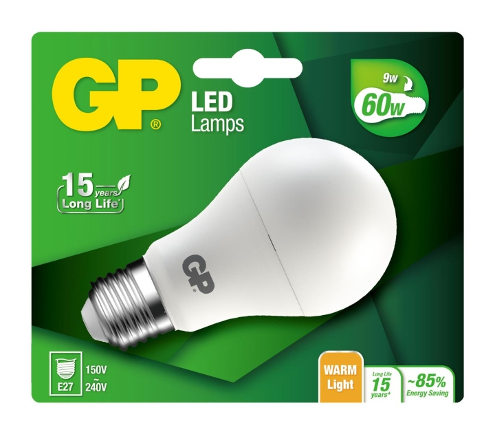 GP LED Lamp Classic, E27, 9W (60W), 806lm in the group HOME ELECTRONICS / Lighting / LED lamps at TP E-commerce Nordic AB (D14192)