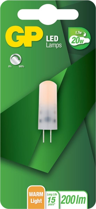 GP LED Lamp Capsule, G4, DIM, 1.7W (20W), 200lm in the group HOME ELECTRONICS / Lighting / LED lamps at TP E-commerce Nordic AB (D14224)