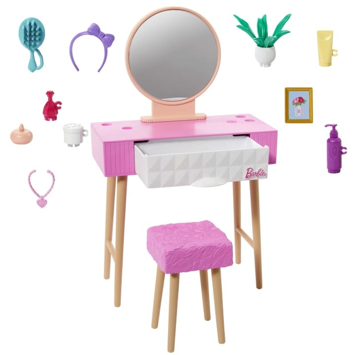 Barbie Furniture and Decor - Vanity theme (HJV35) in the group TOYS, KIDS & BABY PRODUCTS / Toys / Docks & Accessories at TP E-commerce Nordic AB (D14353)