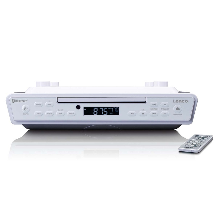 Lenco Kitchen clock radio with CD Bluetooth® and Remote Control White in the group HOME ELECTRONICS / Audio & Picture / Home cinema, Hifi & Portable / Radio & Alarm clocks / Radio at TP E-commerce Nordic AB (D14673)