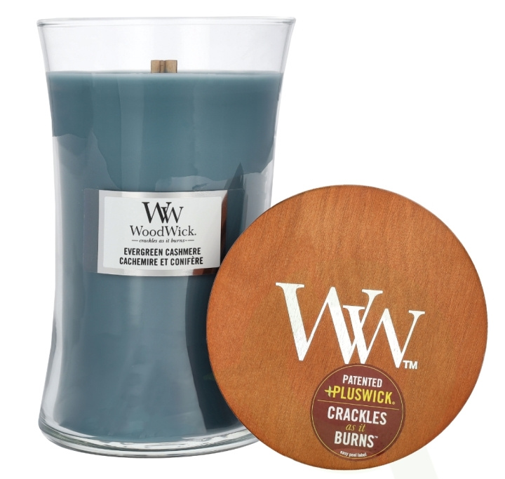 WoodWick Evergreen Cashmere Large Hourglass Candle 0 in the group BEAUTY & HEALTH / Fragrance & Perfume / Other fragrances / Scented candles at TP E-commerce Nordic AB (D14835)