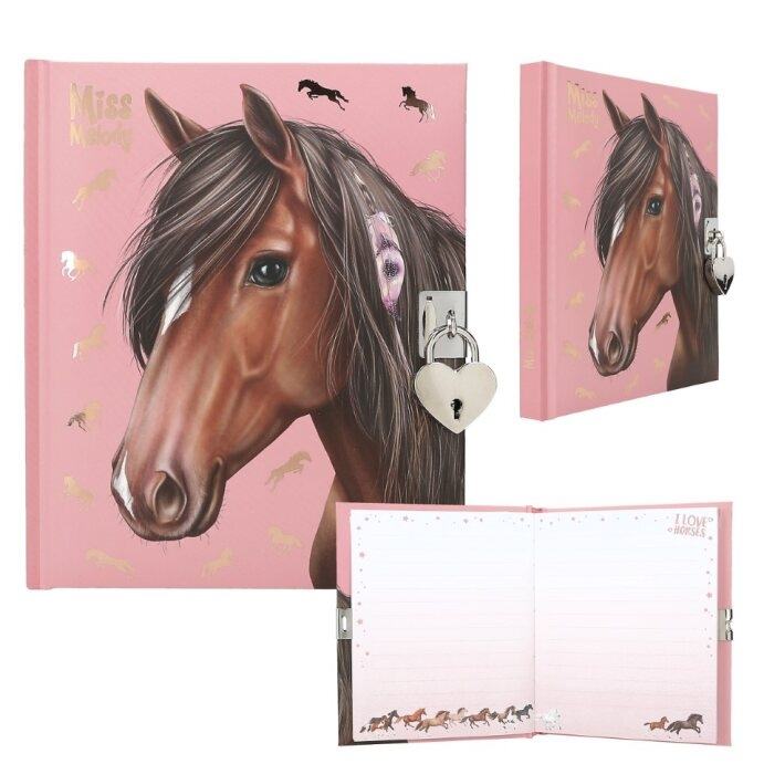 Miss Melody Diary, horse with feather ( 0412968 ) in the group TOYS, KIDS & BABY PRODUCTS / Toys / Draw & Count at TP E-commerce Nordic AB (D14989)