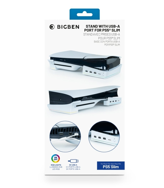 NACON Horizontal Hub Station RGB/USB Hub, White PS5 Slim in the group HOME ELECTRONICS / Game consoles & Accessories / Sony PlayStation 5 at TP E-commerce Nordic AB (D15121)