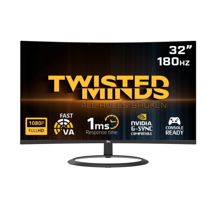 Twisted Minds 32 HDR (R1500) FHD 180Hz VA 1ms HDMI2.0 Gaming Monitor TM32CFHD180VA in the group COMPUTERS & PERIPHERALS / Computer monitor / Computer monitors at TP E-commerce Nordic AB (D15178)