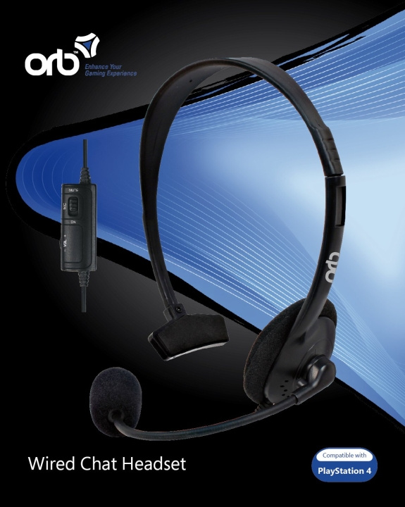 ORB Playstation 4 - Wired Chat Headset (ORB) in the group HOME ELECTRONICS / Game consoles & Accessories / Sony PlayStation 4 at TP E-commerce Nordic AB (D15189)