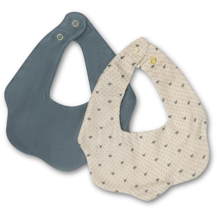 That\'s Mine Roy Bibs 2-pack - Lots of love sky - Onesize in the group TOYS, KIDS & BABY PRODUCTS / Eat & Drink / Bibs at TP E-commerce Nordic AB (D15311)