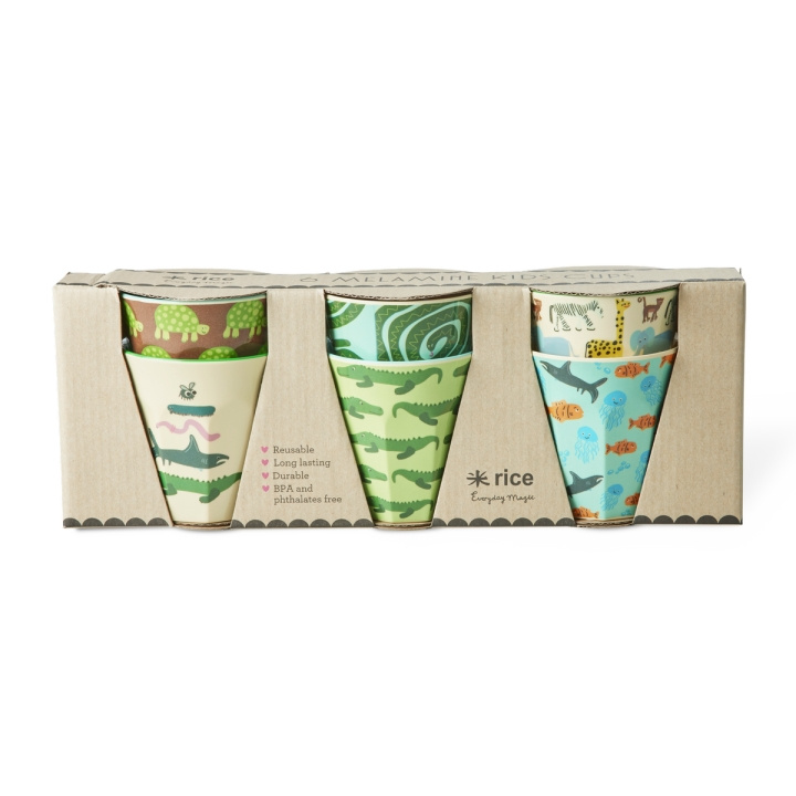 RICE Melamine Cups with Wildlife Print - Mint - Small in the group Sport, leisure & Hobby / Fun stuff / Cups at TP E-commerce Nordic AB (D15345)