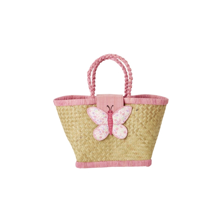 RICE Raffia Kids Bag with Butterfly Closing - (KIBAG-BUTI) in the group TOYS, KIDS & BABY PRODUCTS / Travel / Bags for kids at TP E-commerce Nordic AB (D15350)