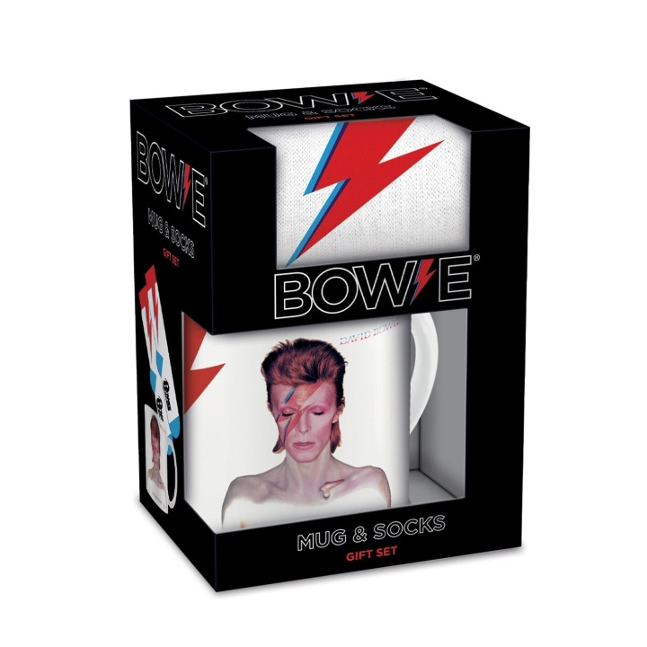 Pyramid International David Bowie Mug & Sock Set - UK sizes 3-8 (EU 36-41) in the group Sport, leisure & Hobby / Fun stuff / Cups at TP E-commerce Nordic AB (D15410)