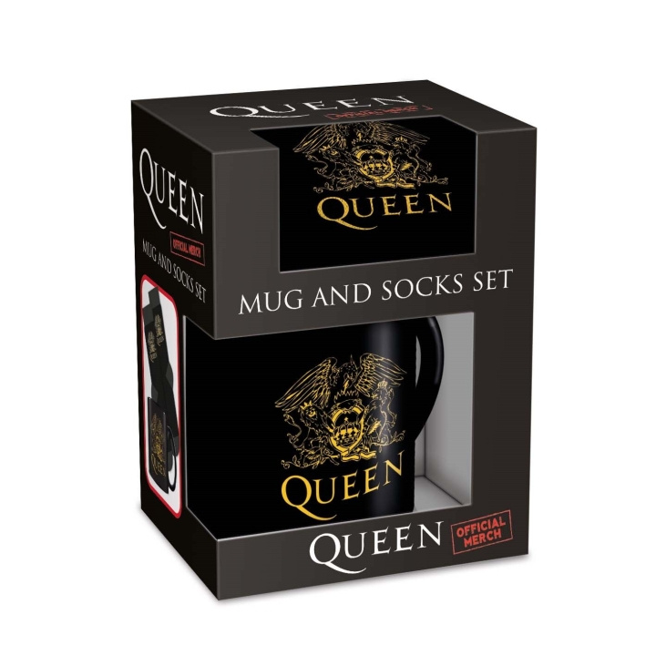 Pyramid International QUEEN Mug & Sock Set - UK sizes 3-8 (EU 36-41) in the group Sport, leisure & Hobby / Fun stuff / Collector\'s items at TP E-commerce Nordic AB (D15414)