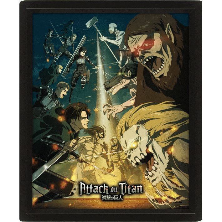 Pyramid International ATTACK ON TITAN (S4) FRAMED 3D in the group HOME, HOUSEHOLD & GARDEN / Interior / Picture frames at TP E-commerce Nordic AB (D15439)