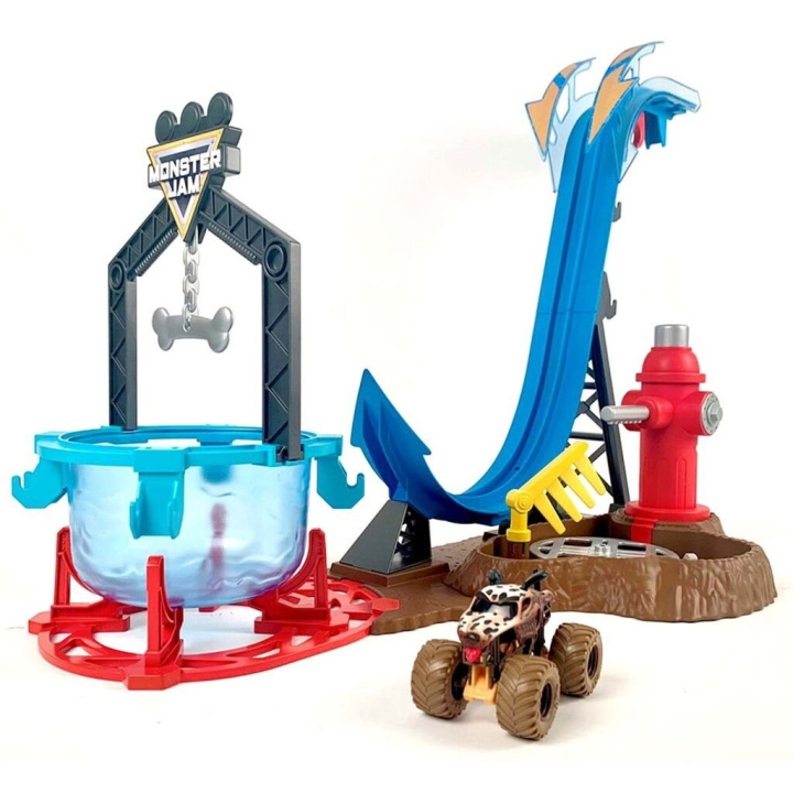 Monster Jam 1:64 Mud Blasters Dunk Tank Playset - (6072014) in the group TOYS, KIDS & BABY PRODUCTS / Toys / Racing tracks at TP E-commerce Nordic AB (D15551)
