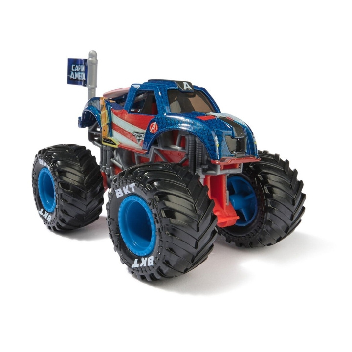 Monster Jam 1:64 Marvel Single Packs - Captain America in the group TOYS, KIDS & BABY PRODUCTS / Toys / Toy cars at TP E-commerce Nordic AB (D15643)