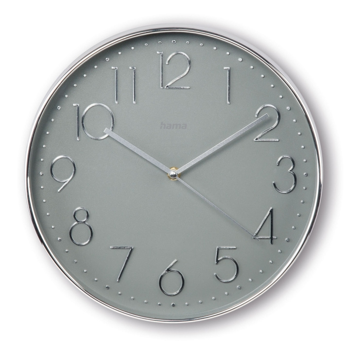 Hama Corsica Wall Clock 30 cm Silver in the group HOME, HOUSEHOLD & GARDEN / Watches & Counters / Wall clocks at TP E-commerce Nordic AB (D15806)