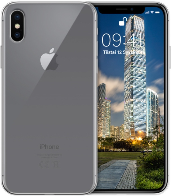 Wave silicone cover for iPhone X / Xs, transparent in the group SMARTPHONE & TABLETS / Phone cases / Apple / iPhone X/XS / Cases at TP E-commerce Nordic AB (D15867)