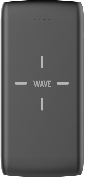 Wave QiPower backup power supply, 10 000 mAh, black in the group SMARTPHONE & TABLETS / Chargers & Cables / Powerbanks at TP E-commerce Nordic AB (D15903)
