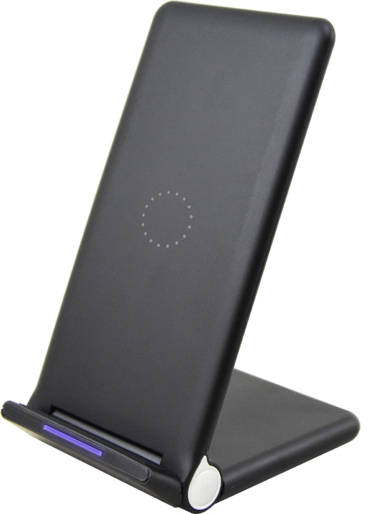 Wave Qi Desktop Stand 15W with wireless charging, black in the group SMARTPHONE & TABLETS / Chargers & Cables / Wireless Qi chargers at TP E-commerce Nordic AB (D15954)