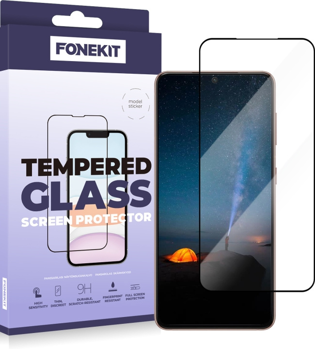 FoneKit Full Cover armoured glass, Samsung Galaxy S22+ in the group SMARTPHONE & TABLETS / Phone cases / Samsung at TP E-commerce Nordic AB (D16039)