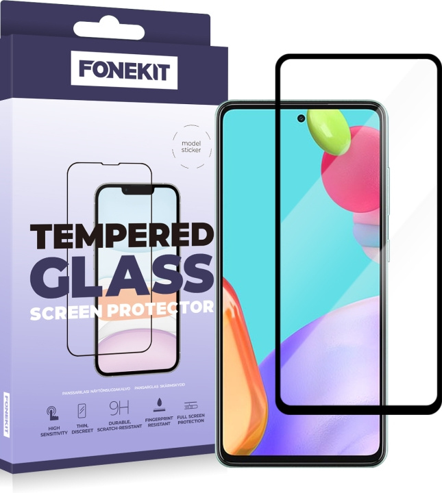 FoneKit Full Cover armoured glass, Samsung Galaxy A52 / A52 5G / A52s in the group SMARTPHONE & TABLETS / Phone cases / Samsung at TP E-commerce Nordic AB (D16040)