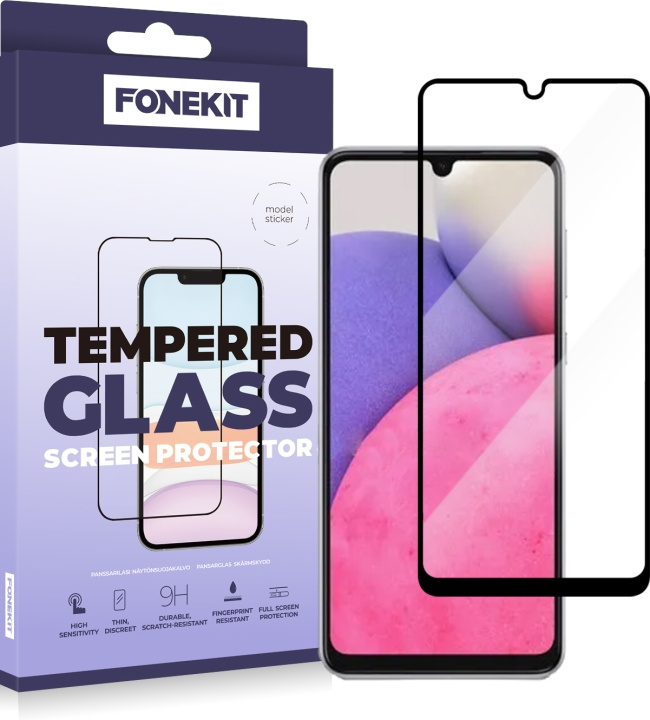 FoneKit Full Cover armoured glass, Samsung Galaxy A33 5G in the group SMARTPHONE & TABLETS / Phone cases / Samsung at TP E-commerce Nordic AB (D16041)