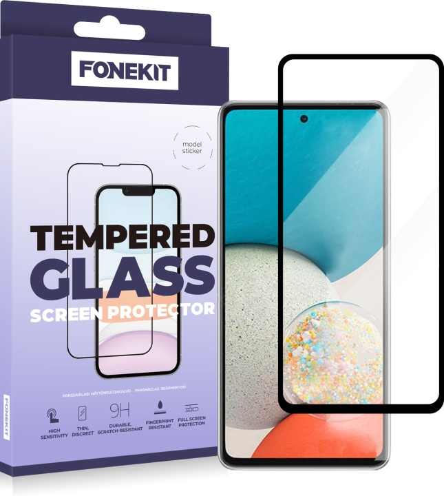 FoneKit Full Cover armoured glass, Samsung Galaxy A53 in the group SMARTPHONE & TABLETS / Phone cases / Samsung at TP E-commerce Nordic AB (D16042)
