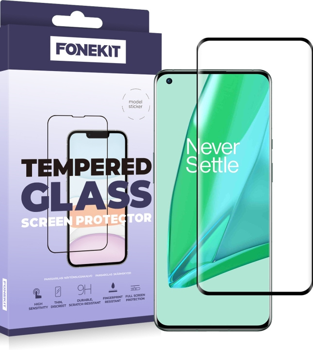 FoneKit Full Cover armoured glass, OnePlus 9 Pro in the group SMARTPHONE & TABLETS / Phone cases / OnePlus at TP E-commerce Nordic AB (D16044)