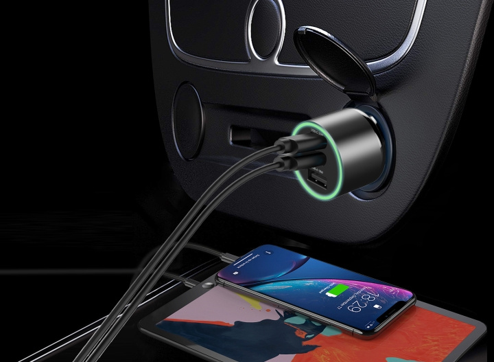 FoneKit Travel 84W car charger in the group SMARTPHONE & TABLETS / Chargers & Cables / Car chargers / Car chargers Type-C at TP E-commerce Nordic AB (D16158)