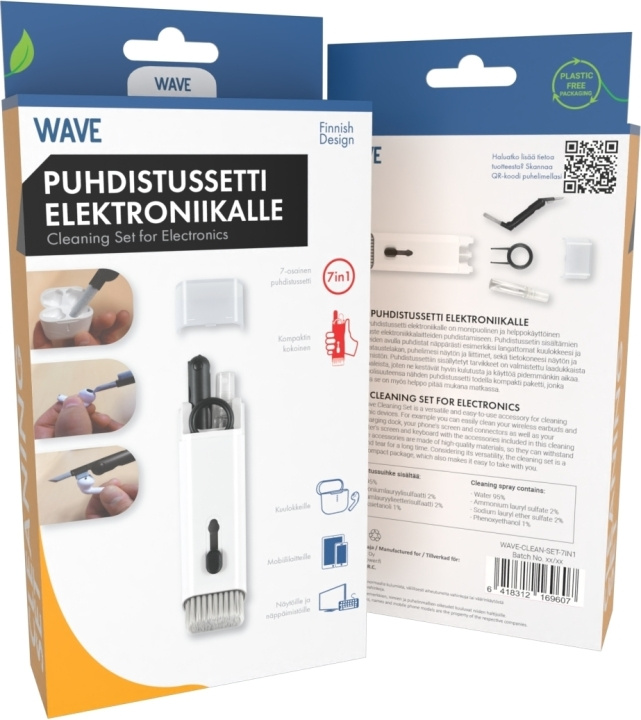 Wave 7IN1 cleaning kit for electronics in the group COMPUTERS & PERIPHERALS / Computer accessories / Cleaning at TP E-commerce Nordic AB (D16202)