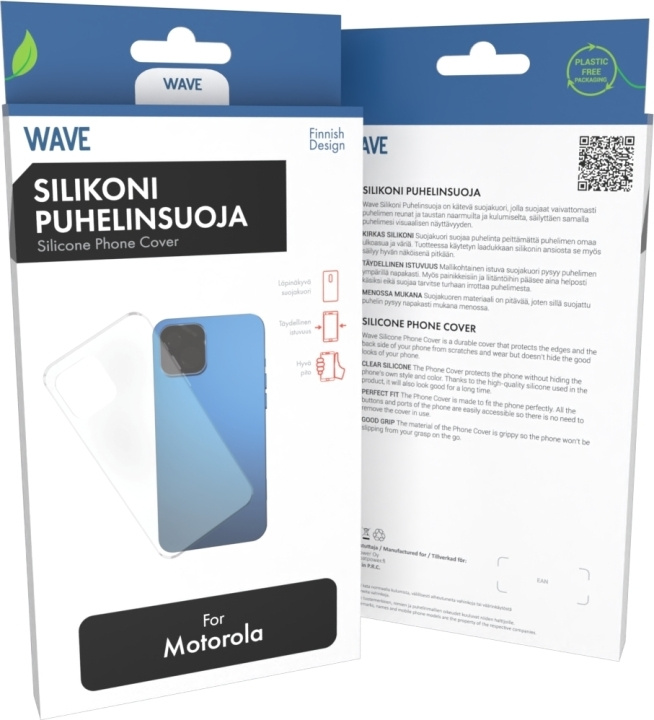 Wave silicone protector, Motorola Moto E13, clear in the group SMARTPHONE & TABLETS / Phone cases / Motorola at TP E-commerce Nordic AB (D16215)