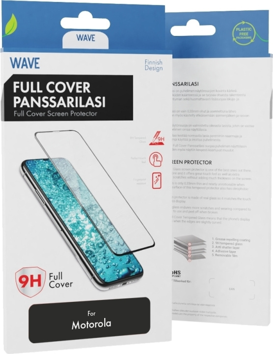 Wave Full Cover armoured glass, Motorola Moto E13, black bezel in the group SMARTPHONE & TABLETS / Phone cases / Motorola at TP E-commerce Nordic AB (D16216)