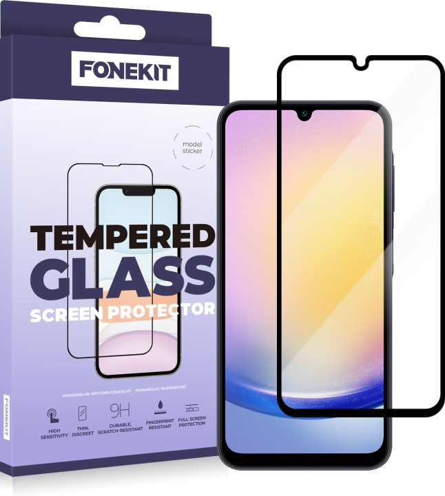FoneKit Full Cover, Samsung Galaxy A25, black in the group SMARTPHONE & TABLETS / Phone cases / Samsung at TP E-commerce Nordic AB (D16249)