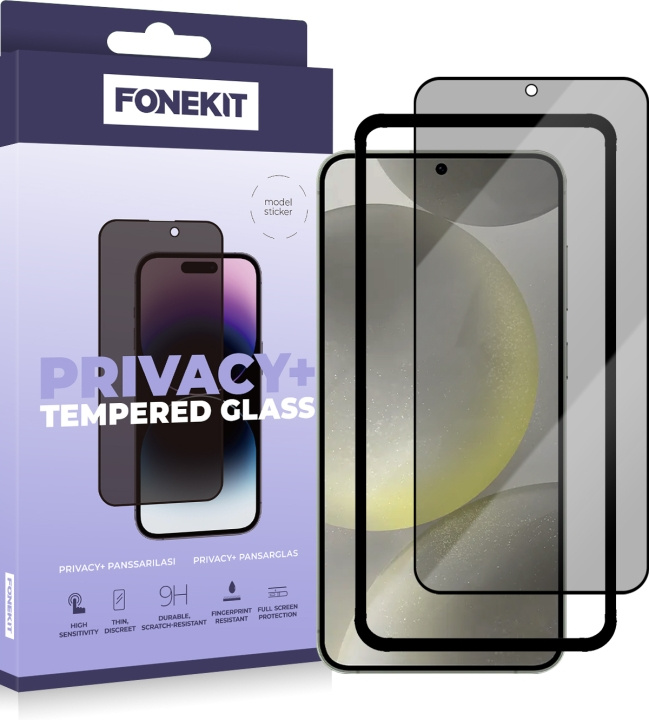 FoneKit Privacy+ Full Cover, Galaxy S24, black in the group SMARTPHONE & TABLETS / Phone cases / Samsung at TP E-commerce Nordic AB (D16275)