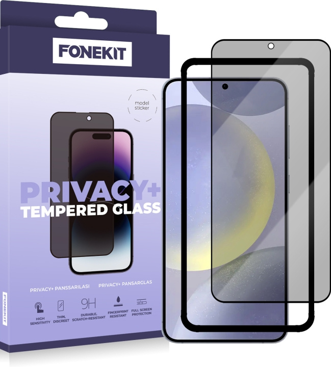 FoneKit Privacy+ Full Cover, Galaxy S24+, black in the group SMARTPHONE & TABLETS / Phone cases / Samsung at TP E-commerce Nordic AB (D16276)