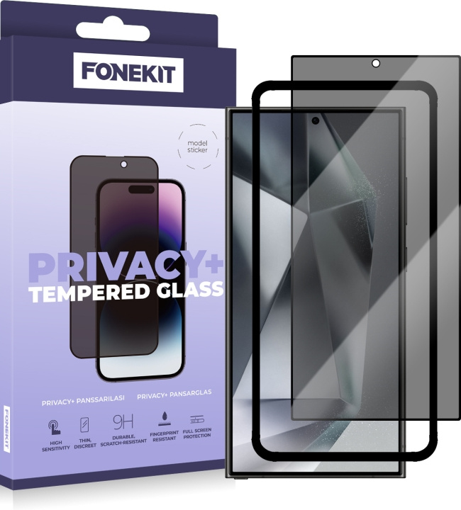 FoneKit Privacy+ Full Cover, Galaxy S24 Ultra, black in the group SMARTPHONE & TABLETS / Phone cases / Samsung at TP E-commerce Nordic AB (D16277)