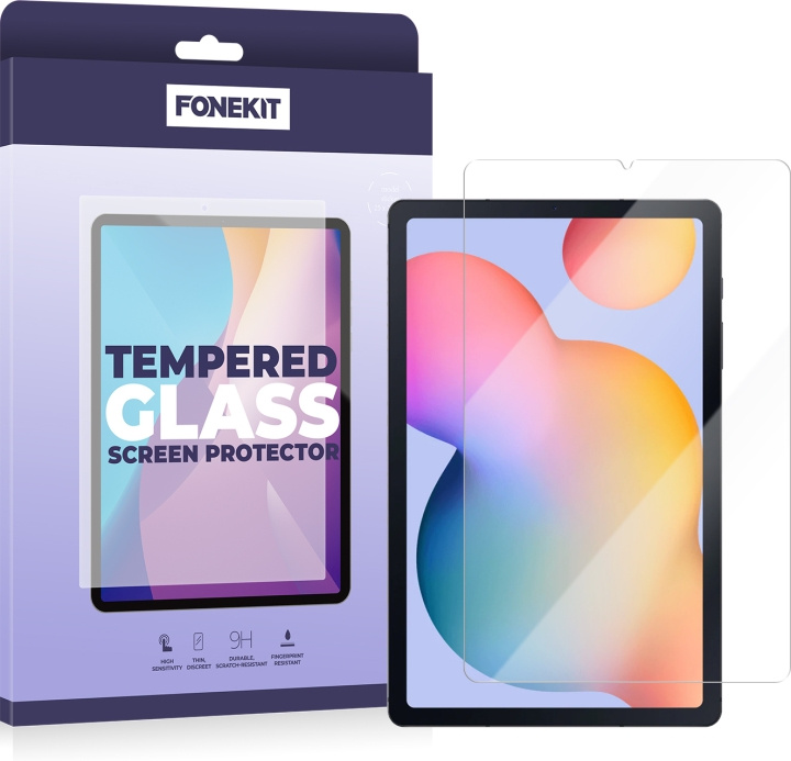 FoneKit armoured glass, Samsung Galaxy Tab S6 Lite in the group SMARTPHONE & TABLETS / Tablet cases / Samsung tablets at TP E-commerce Nordic AB (D16437)