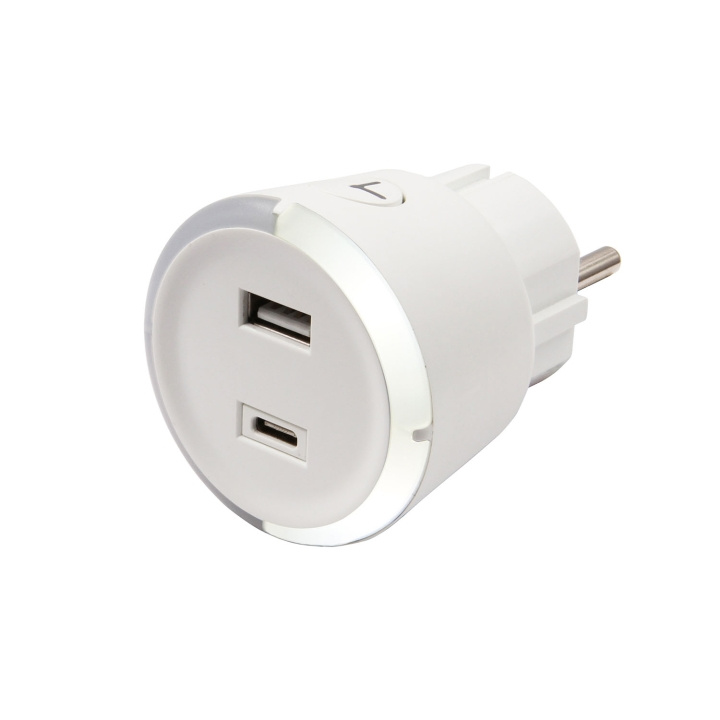 CAPiDi Safety Timer USB A+C 1-4 3.4A White in the group HOME, HOUSEHOLD & GARDEN / Electricity & Lighting / Timers at TP E-commerce Nordic AB (D16458)
