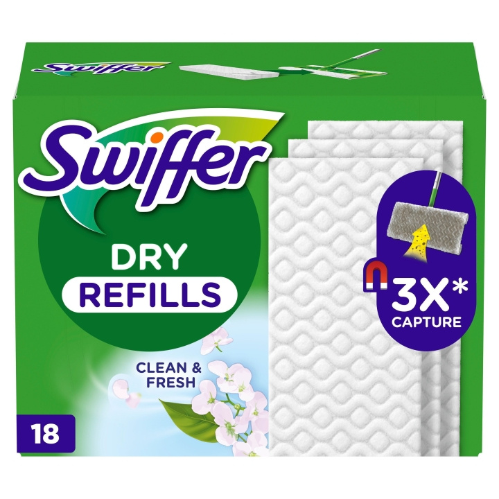 Swiffer Refilldukar 18 st torra med doft in the group HOME, HOUSEHOLD & GARDEN / Cleaning products / Other cleaning accessories at TP E-commerce Nordic AB (D16492)