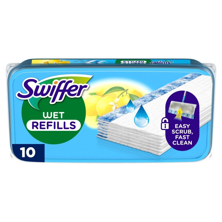 Swiffer Rengöringsdukar för golv, 10st fuktiga med citrusdoft in the group HOME, HOUSEHOLD & GARDEN / Cleaning products / Other cleaning accessories at TP E-commerce Nordic AB (D16496)